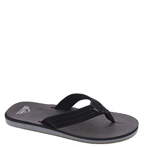 Image of Quiksilver Carver Suede Flip Flops for Men, Arch Support Athletic Mens Sandals, Thong Mens Slides