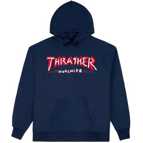 Thrasher Sweat à capuche - Bleu marine, bleu, Medium