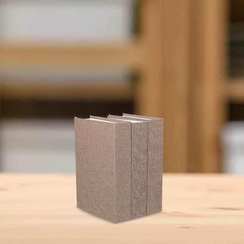 Boîtes en lin imitation livre GALPADA lot de 3 pour rangement et décoration - 8