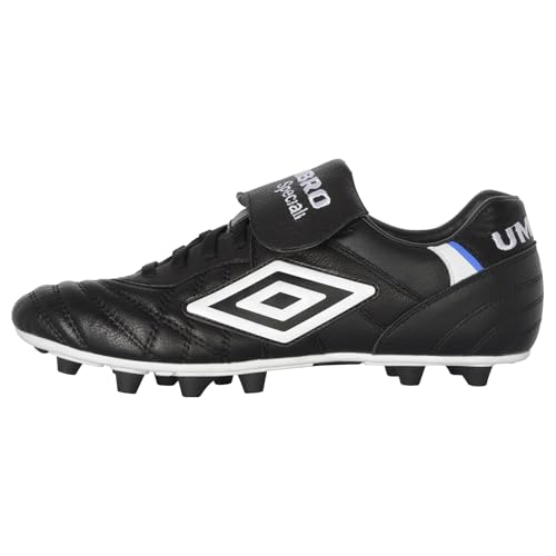 Umbro Men's Speciali Pro 24 GL FG Soccer Cleats, Black/White/Blue, 9