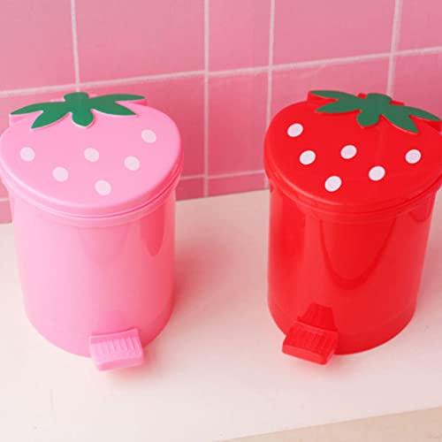 Image of Unomor Cute Mini Desk Trash Can Adorable Desktop Waste Container for Bedroom Kitchen Office Compact Decorative Garbage Can Functional Stylish Organizer Heart Design