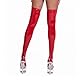 WUUDOA Latex Overknee Strümpfe in Wetlook Optik Kniestrümpfe Overknee Strümpfe Oberschenkelhohe Strumpfhosen für Damen Sexy Wetlook Latex Strümpfe Sexy Knielange Overknee Strümpfe in Wetlook Optik