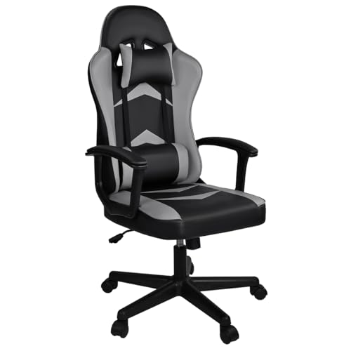 Silla Gaming Ergonómica Reclinable con Cojín Lumbar y...