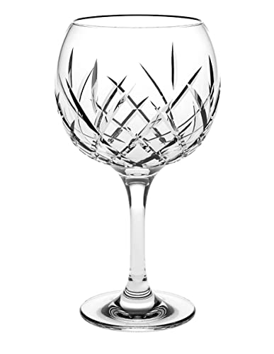 Listado de Copa sniffer - los preferidos. 46 Juego de 6 Copas para Ginebra de Vidrio de 620 ml- Cristaleria italiana - Vidrio Cortado - Para Ginebra, Champaña, Vino, Cocteleia, Camarones, Ceviche...