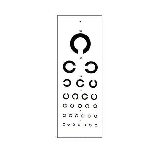 ZELOX Vision Snellen Chart for Eye Testing (English, C, Numbers, E chart) Pack of 4 1