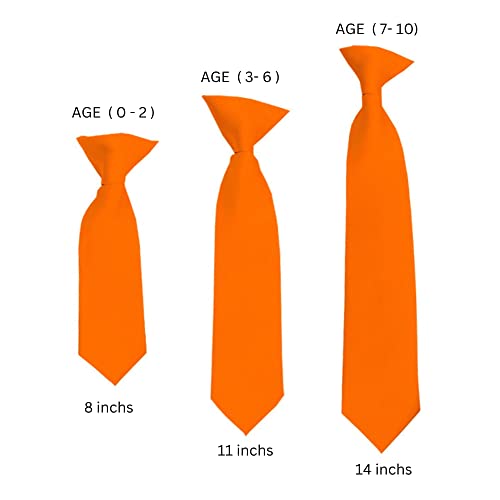 Solid Color Boy's 11" Clip On Tie Age 3 to 6 Years Old2