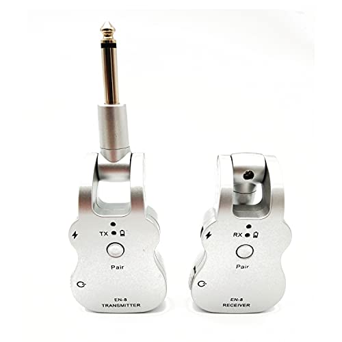 Mingzhe Sistema Receptor Transmissor de Áudio Sem Fio Uhf Usb Recarregável para Guitarra Elétrica Ba