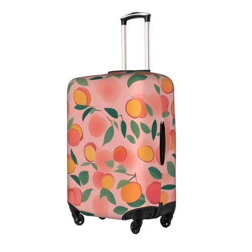 Pink Peach Pattern Seamless Pattern 1 Tsa Approved Luggage Cover For 18-32 Inch Suitcases Scratch-Resistant Stretch Luggage Cover2
