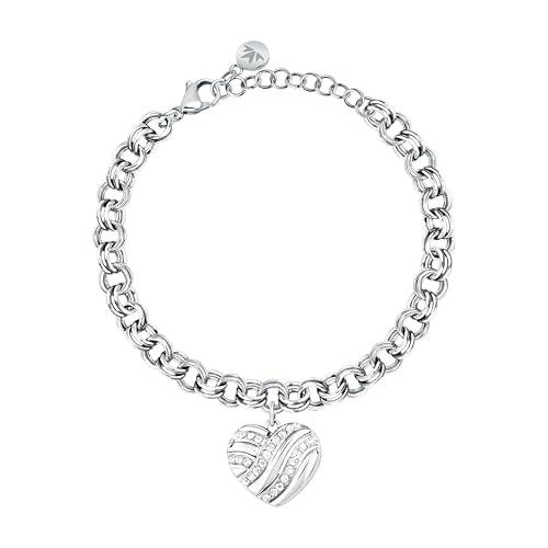 Bracelet femme acier cristaux Morellato Battito SAZQ05 bijou cœur tendance