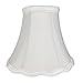 Royal Designs, Inc. Scalloped Bell Designer Lamp Shade, DSO-83-8WH, 4 x 8 x 7.25, White