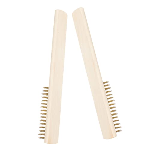 Healifty 2Pcs Stainless Steel Wire Brush for Cleaning Rust and Industrial Grade for Descaling Removing Paint and Burrs Cleaning Tool