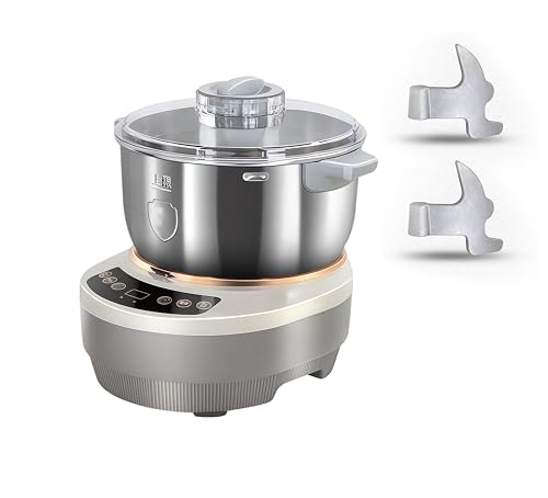 Máquina para hacer masa con tazas medidoras, panel táctil, amasadora de masa, mezclador antiadherente de acero inoxidable para hornear en casa