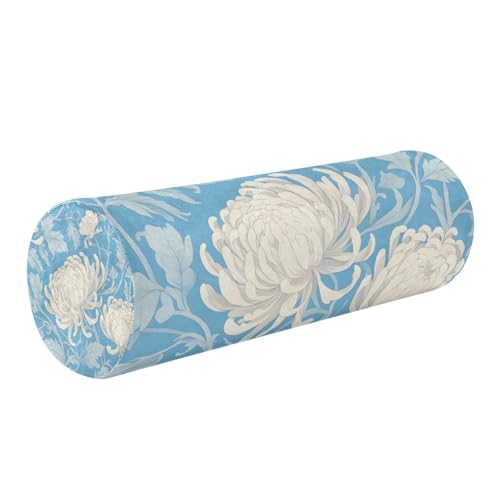 CEBUGI Chrysanthemum Neck Pillow for Pain Relief Sleeping | Cervical Neck Roll Memory Foam Pillow| Bolster Pillow for Bed, Legs and Back