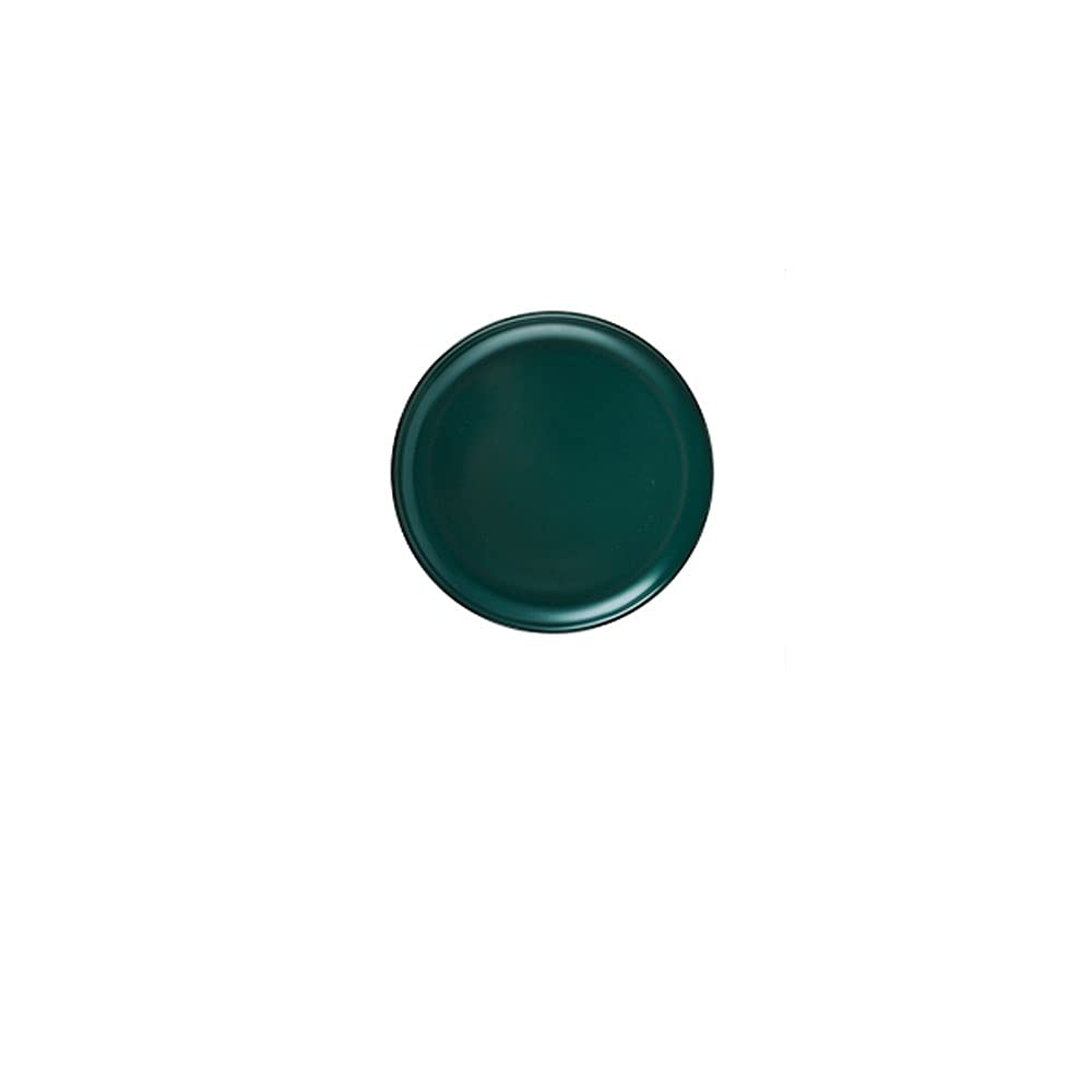 Assiettes rondes en céramique adaptées pour les restaurants, lisses et simples à nettoyer. Dimensions : diamètre 24,5 cm x hauteur 2,9 cm (vert)