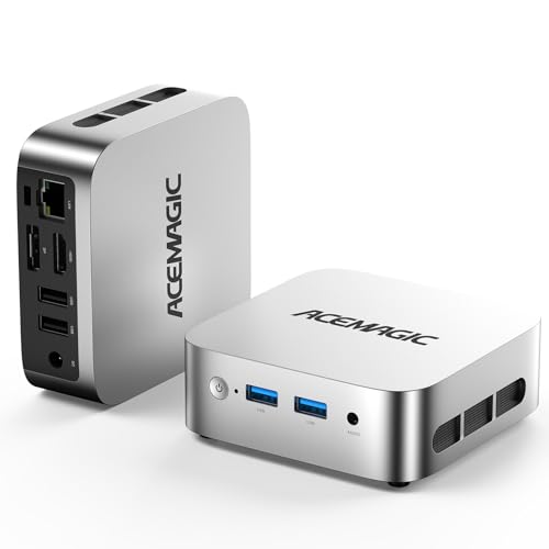 ACEMAGIC Mini PC V1, CPU Intel Twin Lake N150, RAM DDR4 de 16 GB, SSD M.2 de 1 TB, HDMI DP 4K, 2 USB 3.2, WiFi6, BT5.2, VESA, oficina de negocios