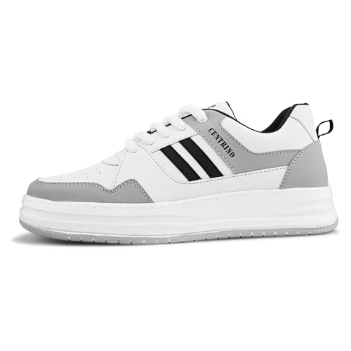 Image of Centrino High Top Sneakers for Men | Shoes for Man Stylish | Casual Lace-Up Lightweight Canvas Walking Shoes | Cushioned Insole | Breathable Comfortable | Anti-Skid Sole | Trendy Mens Sneaker Shoes (9538)