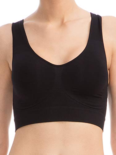 Farmacell Bodyshaper 618 (Noir, XL) Soutien-Gorge Push-Up élastique Bretelle Large avec Soutien de la Poitrine