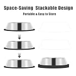 3Pcs Stainless Steel Dog Bowls Set - Non-Slip Food and Water Bowl 13 Oz - Dishwasher-Safe, Rust Resistant Metal Pet Bowls for Small/Medium/Large Sized Pets - Image 3