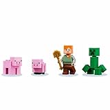 LEGO 21170 Minecraft The Pig House, with Alex, Creeper and 2 Pig Figures, Animal Building Toy, Birthday Gift Idea for Kids, Boys & Girls Aged 8 Plus Years Old - Image 8