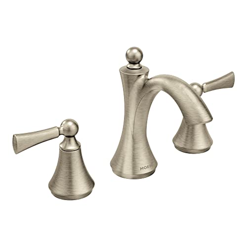 Moen T4520Bn Wynford Two-Handle Widespread High-Arc Bathroom Faucet, Valve Sold Separately, T4520Bn #TOP28
