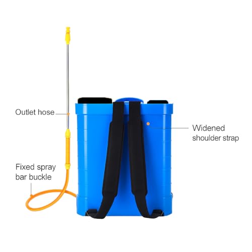 12L & 20L Electric Knapsack Pressure Sprayer | Rechargeable Battery-Powered Backpack Sprayer for Garden and Agricultural Use | 8000 & 6000mAh Lithium Battery | Blue (12L) - Image 3