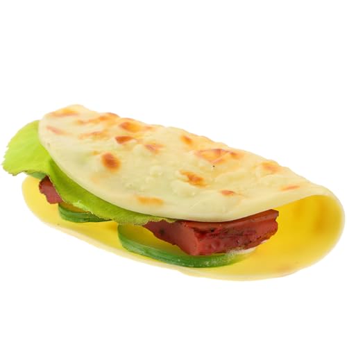 BESTonZON Simulated Pancake Props Realistic Faux Taco Food Model PVC