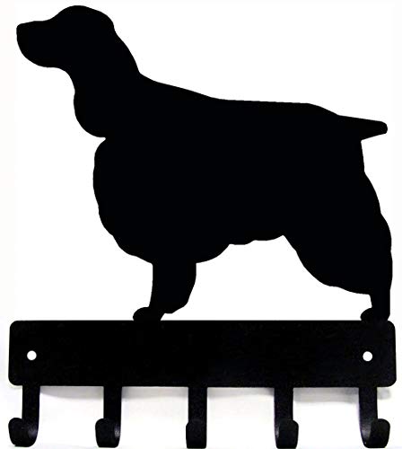 The Metal Peddler English Springer Spaniel Dog - Perchero para llaves, pequeño de 6 pulgadas de ancho, fabricado en Estados Unidos; regalo para los amantes de los perros; organización del hogar