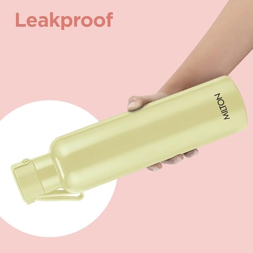 Image of Milton Felice 1000 Thermosteel Water Bottle 880 ml, 24 Hr Hot and Cold I Leak Proof Lid, ISI Certified I Vacuum Insulated I for Office, Gym, School I Ivory