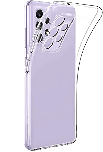 Captor Cover Samsung A52 5G / 4G, Cover Samsung A52s 5G / 4G, Custodia Trasparente in Silicone TPU Morbido, Sottile, Antiurto, Anti-Graffio, Protezione Fotocamera, Anti-Ingiallimento, Flessibile