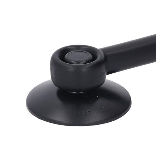 Image of Shower Squeegee for Glass Doors, Reusable Silicone Window Squeegee Bathroom Squeegee with Non Slip Handle and Suction Cup for Glass, Window, Door, Mirror, Car Windshield (Black)