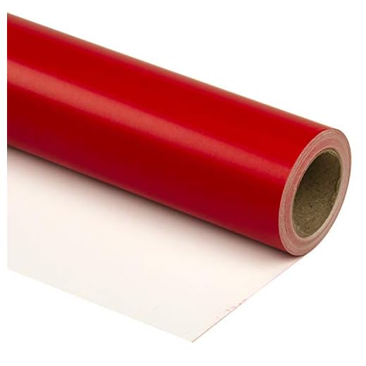 RUSPEPA Red Wrapping Paper Solid Color for Wedding, Birthday, Shower, Congrats, and Holiday - 17.5 Inches X 32.8 Feet