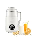 【楽しく豆乳作り】 SOLEMOOD 豆乳メーカー 自動調理ポット 多機能スープメーカー ヨーグルト製作機能付き 大容量 約1L 33レシピ 予約機能付き 上下カップ式 刃物まで洗浄可能 全自動 高温洗浄 乾燥豆もOK 濾過不要 ポタージュ 洗いやすい 多機能 レシピ本付き 離乳食 おかゆ 加熱式 業務/家庭用 (クリームホワイト)