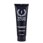 ZEUS Beard Conditioner Wash, Cleansing & Moisturizing Beard Wash with Green Tea & Natural Ingredients to Soften Beard – 8 oz. (Made in USA) Sandalwood