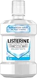 Listerine Advanced White Milder Taste (Zero Alcohol) Mouthwash (1000ml), Fluoride Mouthwash to Whiten and Protect from New Stains While Remineralising and Strengthening Teeth