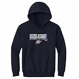 500 LEVEL SGA OKC Thunder Kids Youth Hoodie - Shai Gilgeous-Alexander Oklahoma City Thunder Elite (Navy, L)