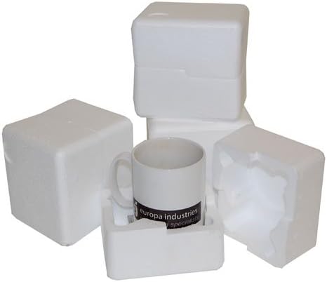 10 11oz Polystyrene Foam Mug Cup Packaging Mailing Postal Boxes