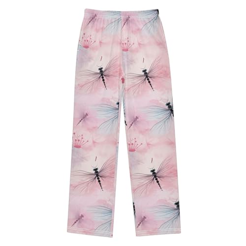Dragonfly Long Pajama Pants Elastic Waist PJ Bottoms with Pockets S A1119842