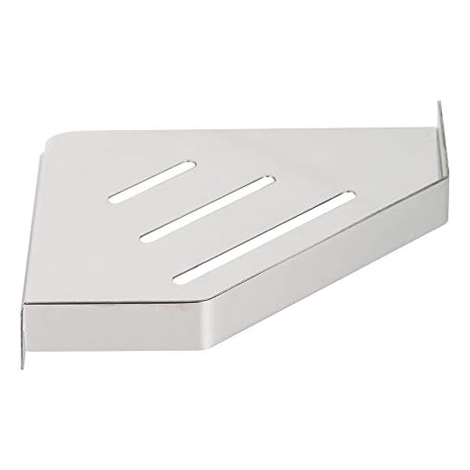 Lavatory Bathroom Corner 304 Stainless Steel Shelf Wall Mount Triangular, Soap Holder,Polished