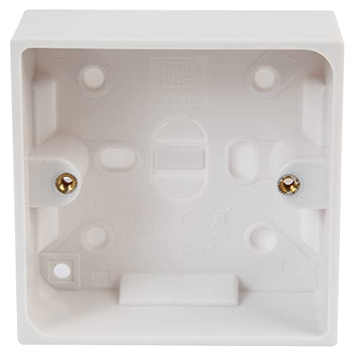 PRO ELEC PELB1495 - Caja de montaje en superficie (32 mm), color blanco