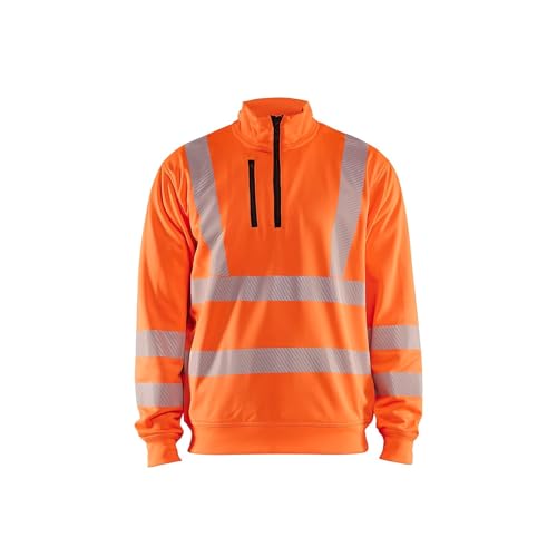 Sudadera de alta visibilidad Blaklader 3564 con cuello cremallera naranja XXXL para trabajo