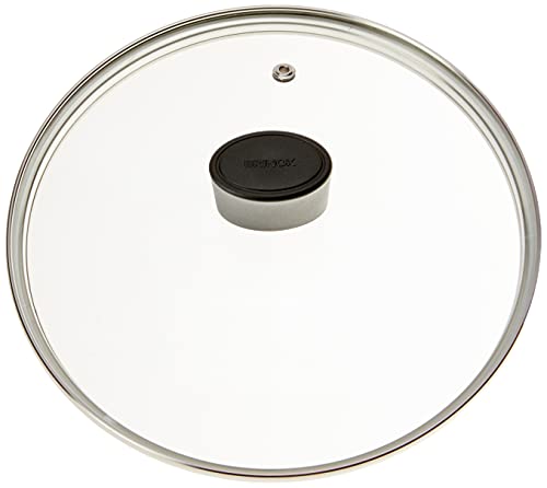 Tampa De Vidro, 20 cm, Preto,Brinox