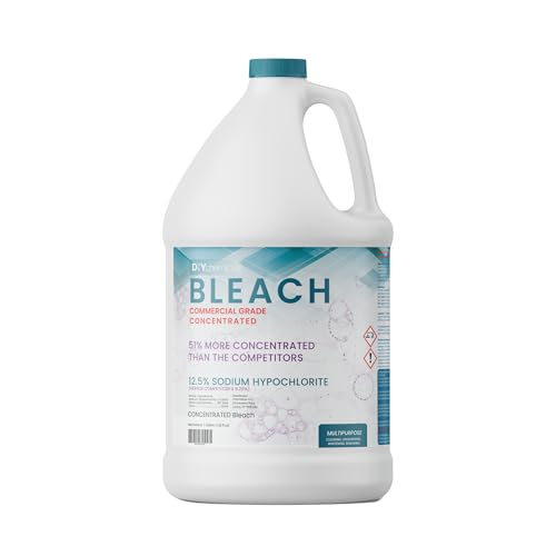 DIYChemicals Bleach - Concentrated Bleach (Sodium Hypochlorite 12.5%) - Cleaning, Deodorizing, Whitening, Renewing (Gallon)