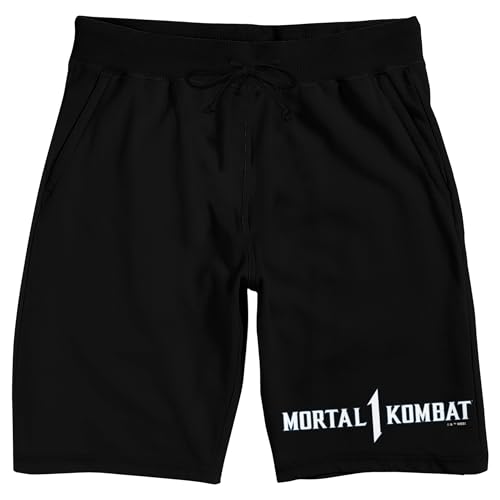 Bioworld Mortal Kombat 1 Logo Men's Black Sleep Pajama Shorts