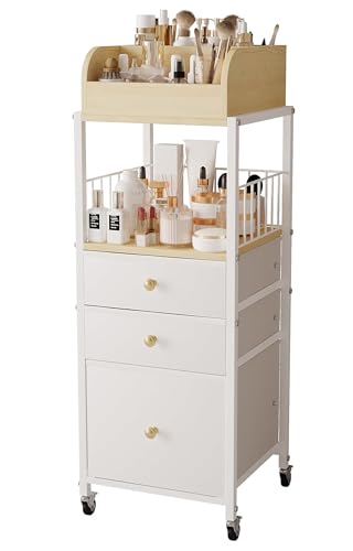 Makeup Organizer Cart with Drawers, Make up Organizers for Vanity,