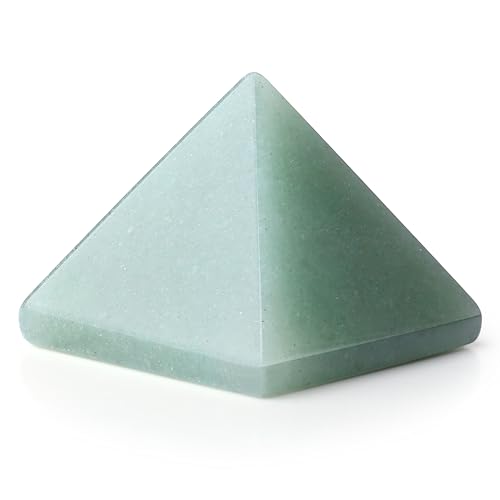 ZHIYUXI Green Aventurine Crystal Pyramid Gemstones 1.5" Green Stone Protection Crystals Pyramid for Meditation Reiki Spiritual