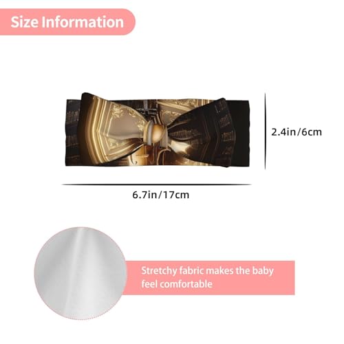 Magic Library Baby Headbands Soft Nylon Hairbands with Stretchy Bows Girls Hair Accessories for Newborn Infant Toddler Kids3