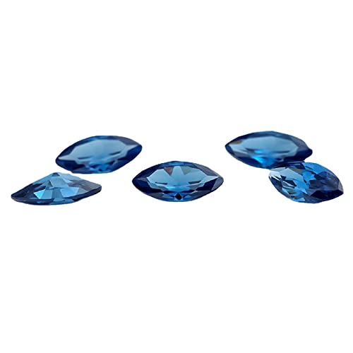 Pierre en oxyde de zirconium bleu marquise CZ 5A pour sertissage et réparation de bijoux