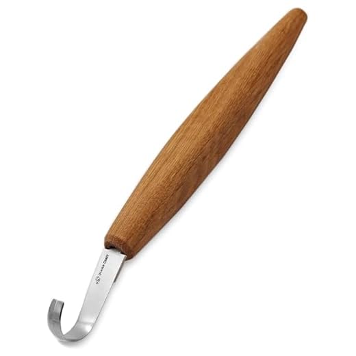 BeaverCraft Spoon Carving Hook Knife SK5 2" - Double Sided Sharpening Curved Wood Carving Knife for Bowls Cups Crooked - for Professional Carvers and Beginners