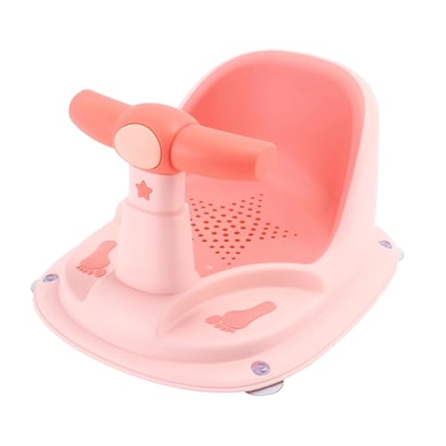 Image of Sevia Suction Cup Bath Seat Bath Tub Seat Anti Slip Bath Chair for Toddler Kids Up, Baby Bath Shower Chair with Backrest Support,Non-Slip Soft Mat,Secure Suction Cups (Pink)