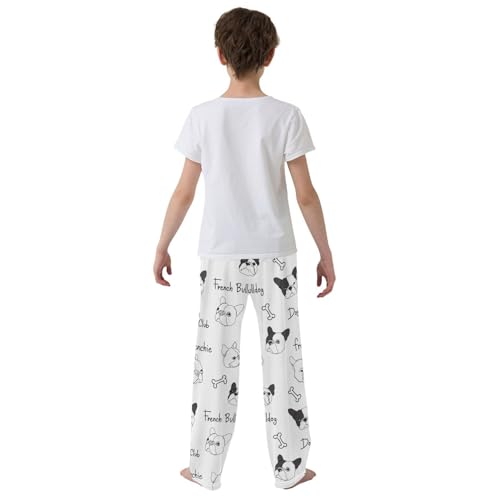 Boys' Pants French Bulldog Breed Dog Long Bottoms Jogger Pants Elastic Waist Trousers with Pockets S-XL3